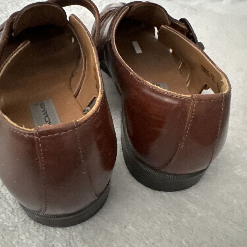 Men's Sz 9.5 Fisher Sandals Huaraches Brown Comfort Flex Closed Toe - Picture 5 of 13